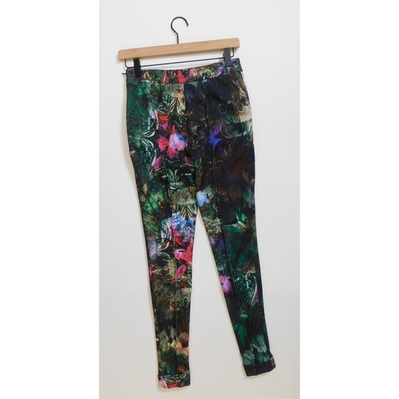 NWT!! TED BAKER Olivie Floral Tapered Pants Knit Stretch Chic Abstract 0 US 2 - Picture 8 of 16